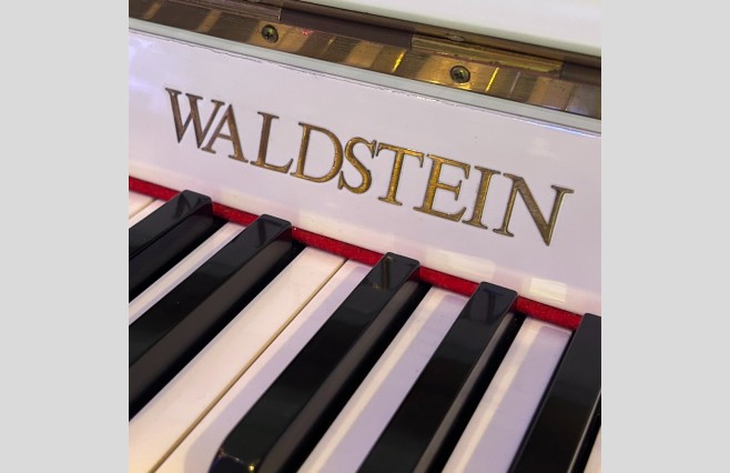 Used Waldstein Polished White 108 Upright Piano - All Inclusive Premium Package (SN:404731) - Image 5